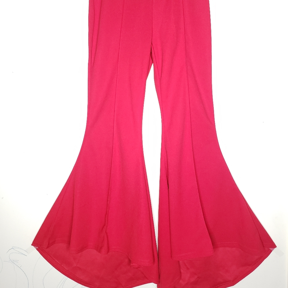 Red Flared Pants - Picture 11 of 13